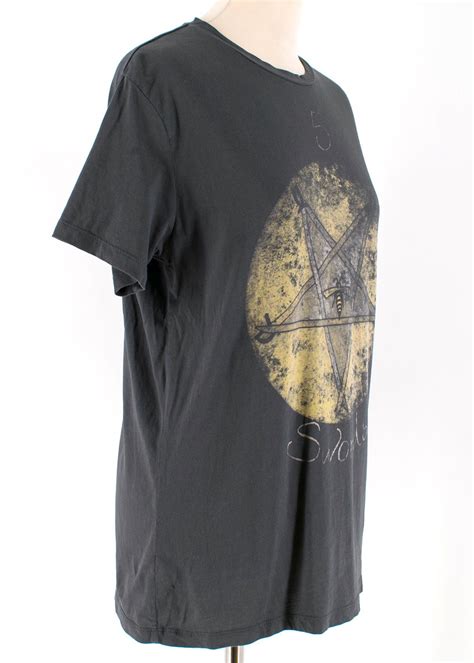 Dior Charcoal Hand Painted 5 of Swords Top SIZE M (IT)